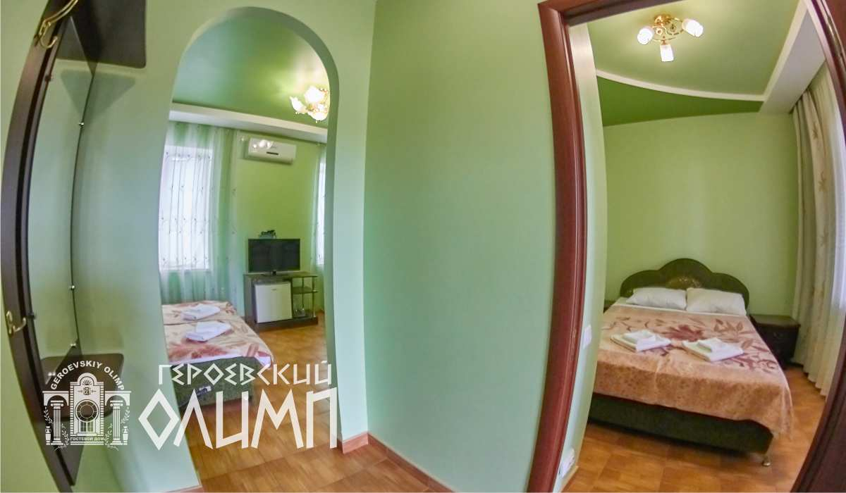 Двухкомнатный шестиместный семейный 32м2