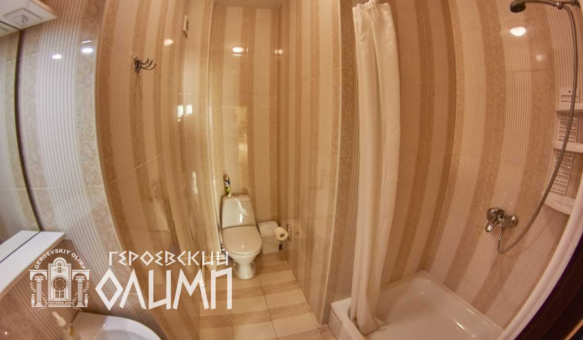 Санузел с душем и раковиной